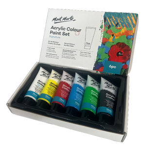 Paints Acrylic Colour Paint Set 6 Bright Colours