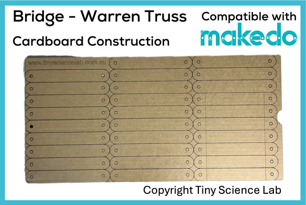 Bridge Warren Truss Cardboard Construction Model Kit | Makedo Compatible