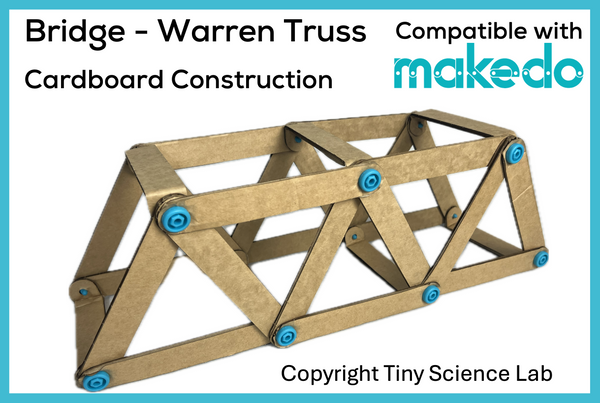 Bridge Warren Truss Cardboard Construction Model Kit | Makedo Compatible