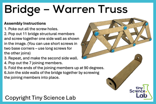 Bridge Warren Truss Cardboard Construction Model Kit | Makedo Compatible