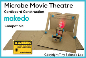 Microbe Movie Theatre Cardboard Construction Model Kit | Makedo Compatible