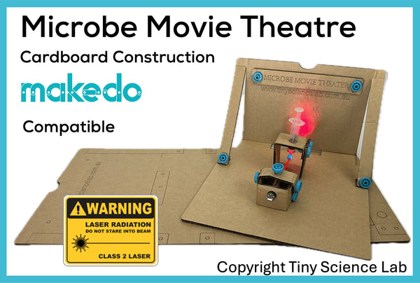 Microbe Movie Theatre Cardboard Construction Model Kit | Makedo Compatible