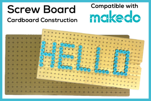 Screw Board Cardboard Construction Model Kit | Makedo Compatible