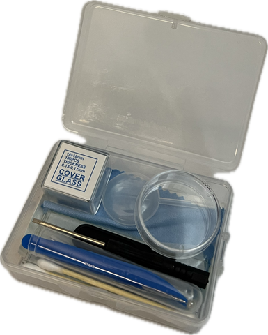 Microscope Accessory Kit with glass slides and cover slips